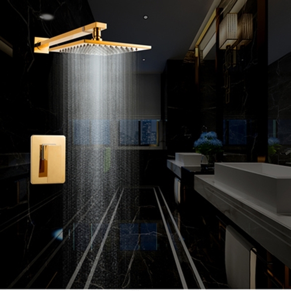 Delta Tub and Shower Fixture Two Tone Gold and Silver